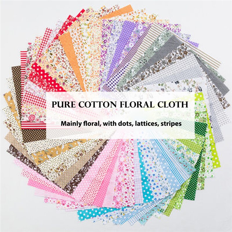 50/100pcs Cotton Fabric Printed Cloth Sewing Quilting Fabrics For Patchwork Needlework DIY Handmade Accessories