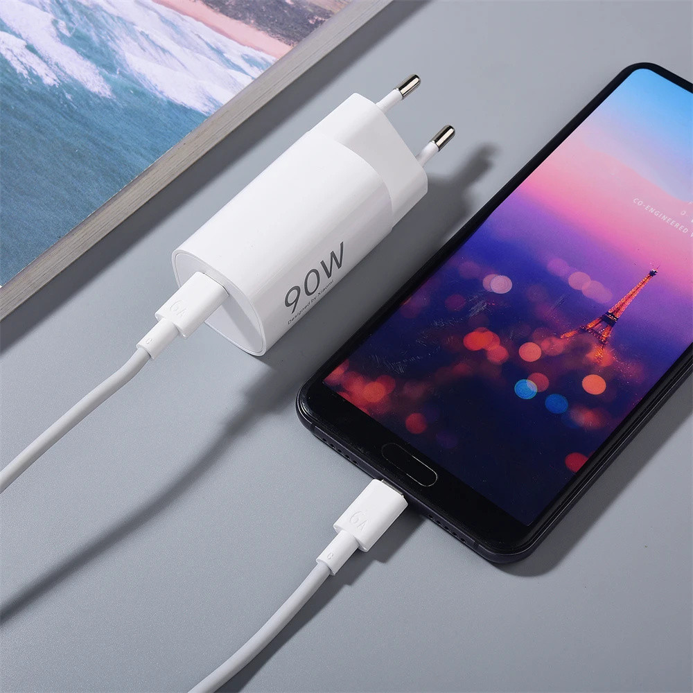 Xiaomi 90W Charger Turbo Charging Wall Power Adapter 1/1.5/2 M 6A Type C Cable For Mi 15 14 13 Ultra POCO X7 X6 Pro Redmi K80 70