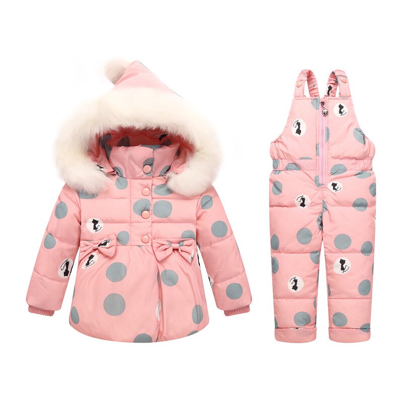 Kinderen Winter Jassen Kinderen Jas Voor Meisjes Jongens Warme Jassen Hooded Snowsuits Kind Bovenkleding Peuter Overalls Jumpsuit: Roze / Size 80 for 6-12M