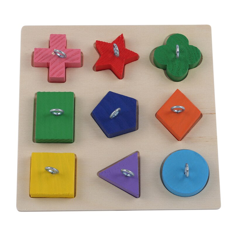 Birds Toys Geometric Shape and Color Matching Toys Wooden 3D Puzzles Pet Toy