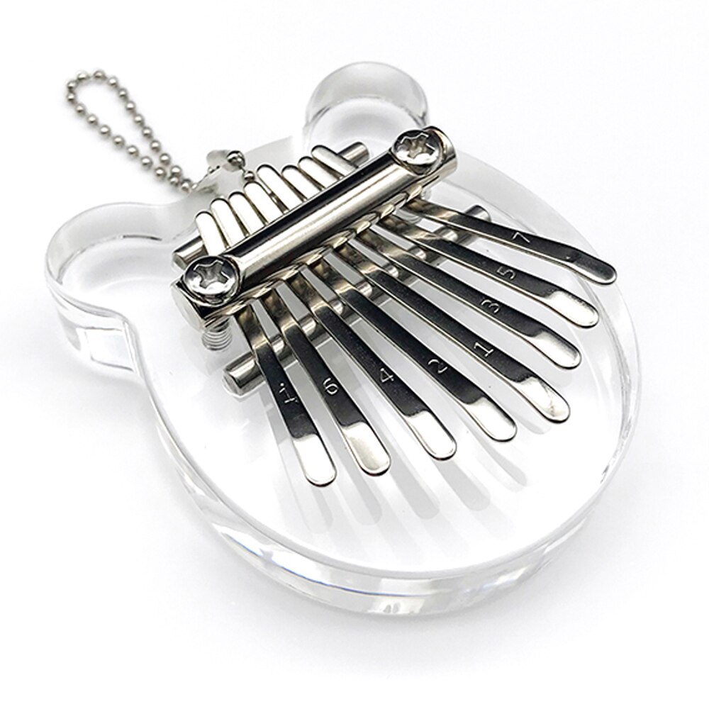 Kids Girlfriend Mini Kalimba 8 Keys Thumb Piano Great Sound Finger Keyboard Musical Instrument Cute Accessory Pendant