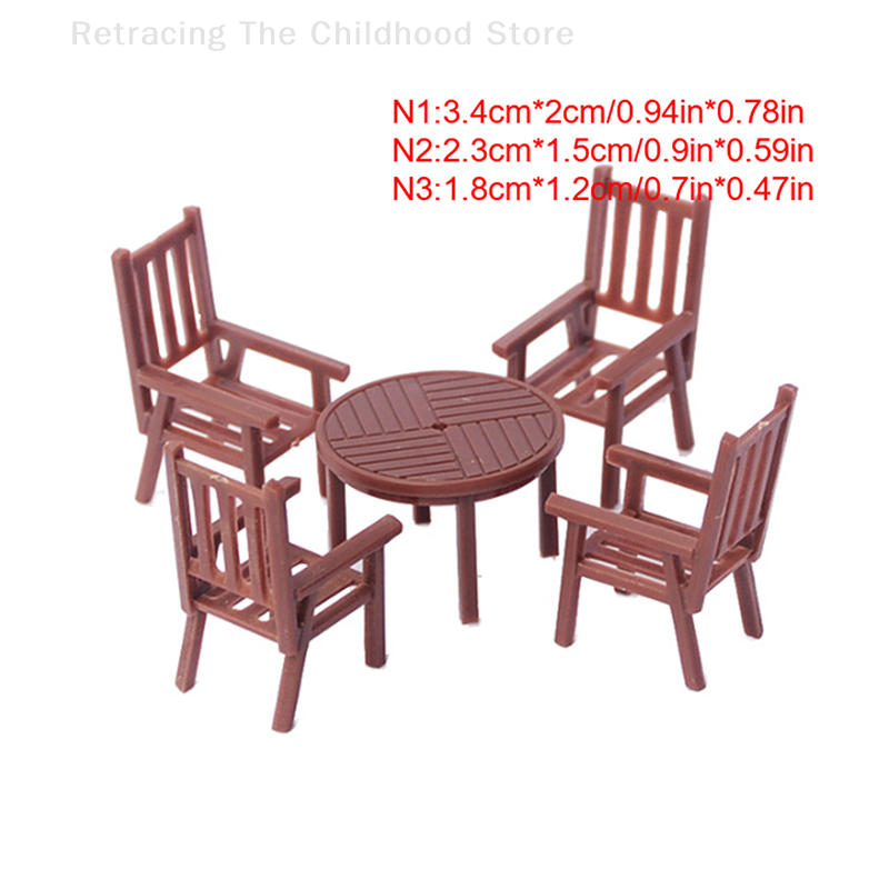1 ensemble de Mini Table et chaise de Simulation, modèle de scène, accessoires de meubles de jouets 1:30 1:50 1:75
