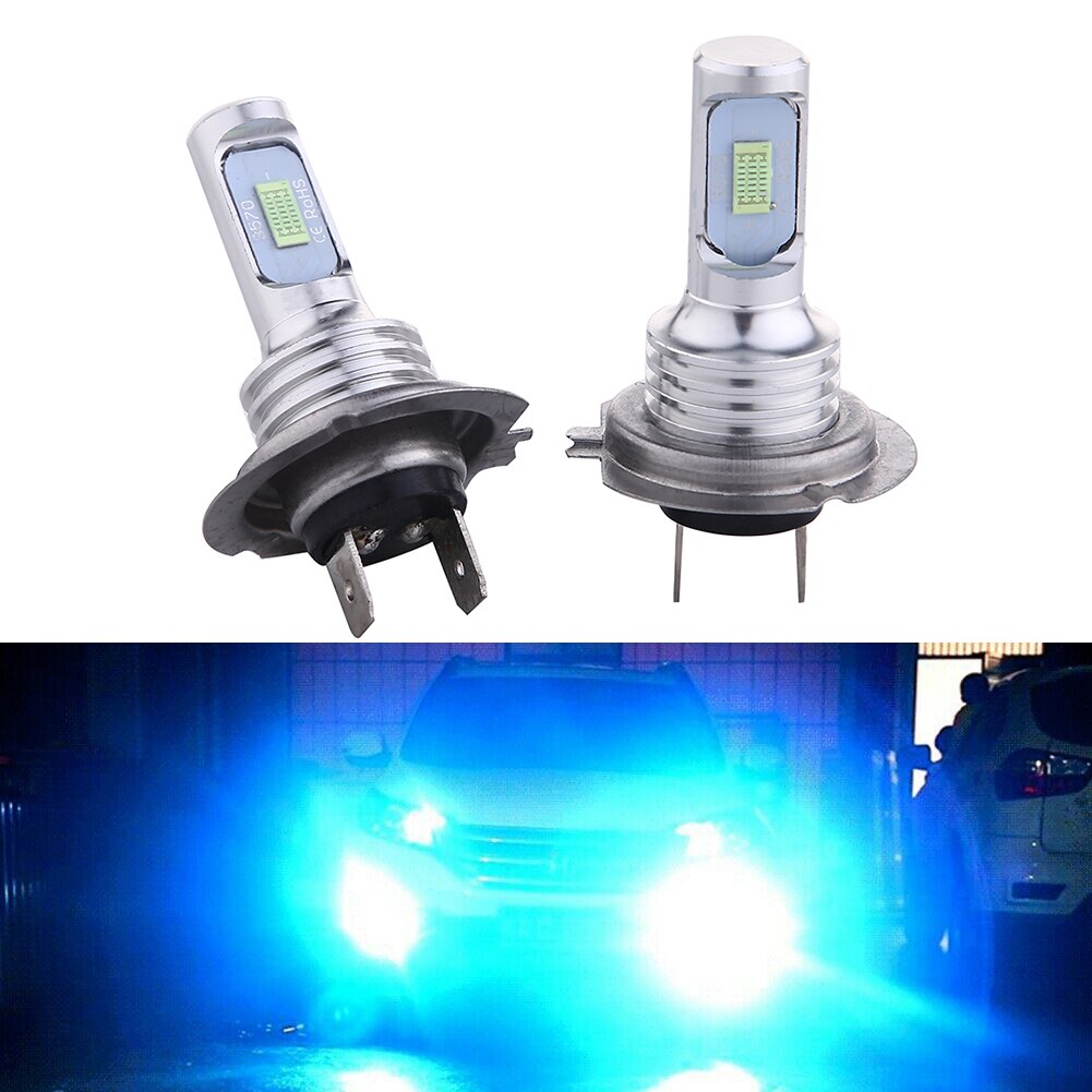 2 stücke H7 Auto Super Helle Eis Blau LED Nebel Licht Scheinwerfer Lampen 35W 4000LM 8000K