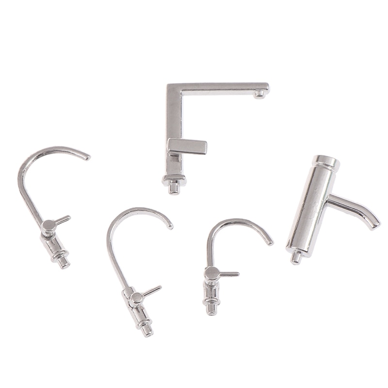 1/12 Dollhouse Mini Bad Kraan Simulatie Water Tap Model Meubels Speelgoed voor Poppenhuis Decoratie Miniatuur Accessoires