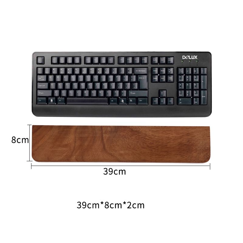 Massief houten toetsenbord Polssteun Palmpad Mechanisch toetsenbord Ergonomisch kussen 87/98/104/108 toetsen Geschikt voor meerdere maten Op maat: Lichtgrijs
