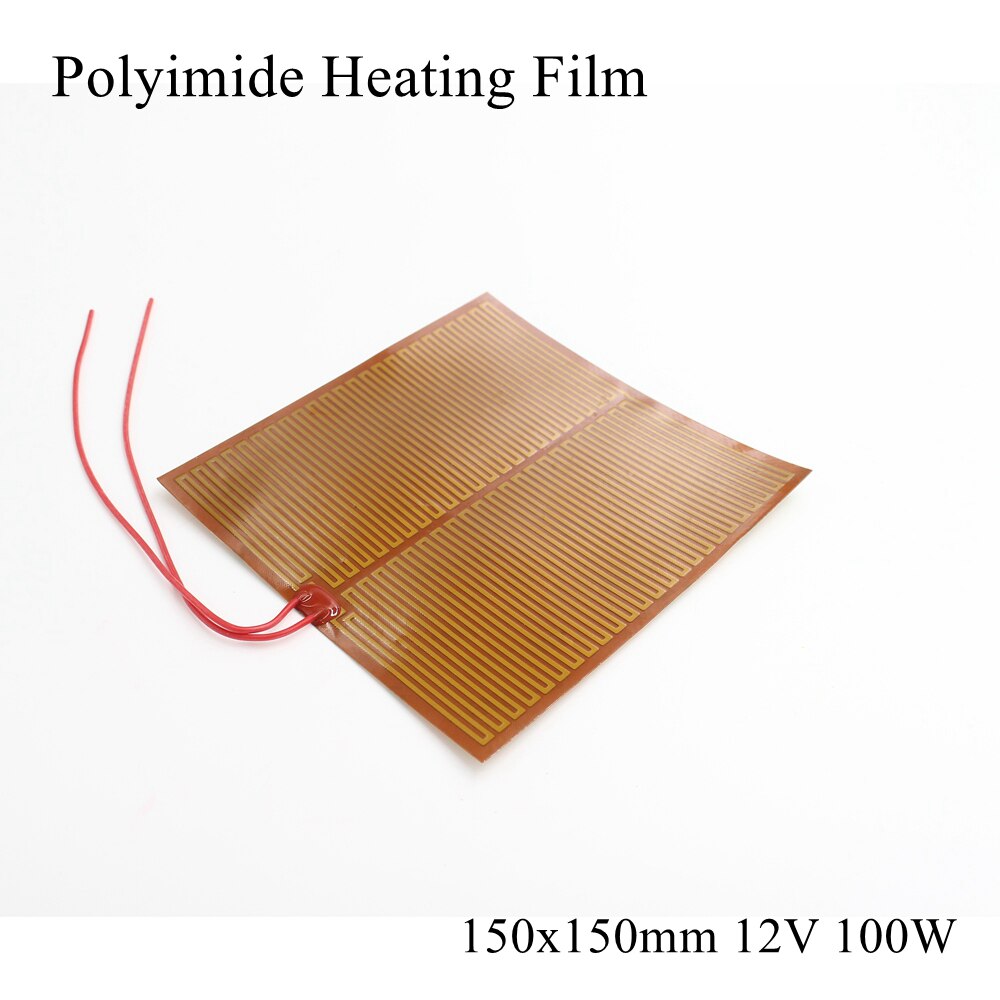 Plaque Film chauffant en Polyimide 5V 12V 24V PI | Coussin pour panneau chauffant électrique, tapis électrotherma adhésif Flexible, aluminium chauffant l'huile: 150x150mm