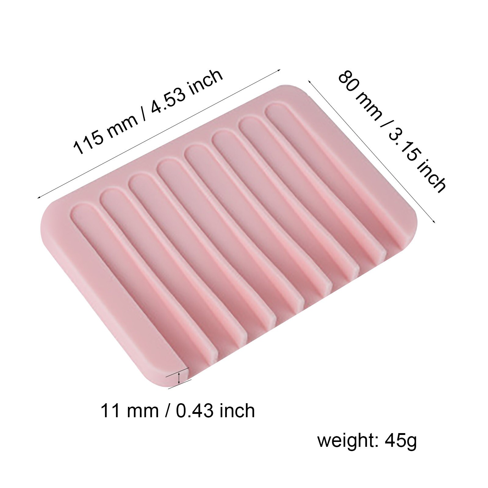 Silicon Kitchen Bathroom Flexible Soap Dish Plate G08 Tray FHJ7057 ship Soapbox Holder #45