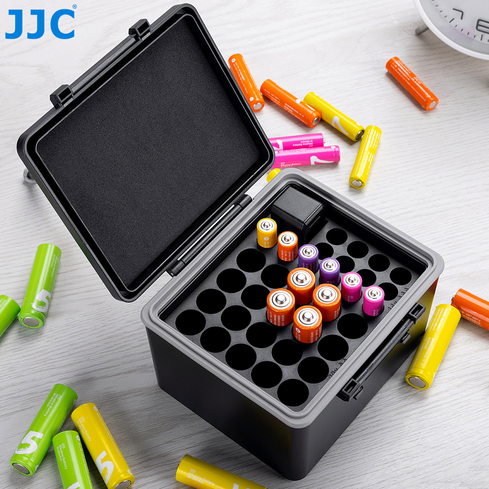 JJC AA AAA Batterij Organizer Opbergdoos Batterij Case voor 18650/AA/AAA Batterijen Waterdicht Schokbestendig 18650 Case Opbergdoos