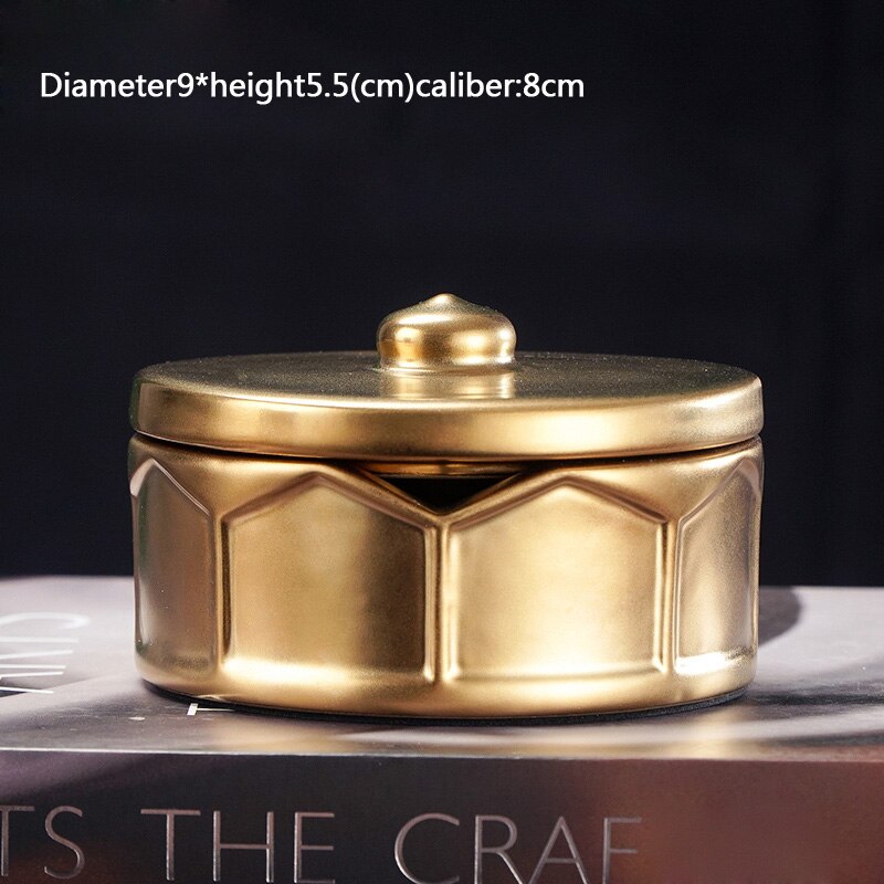 Luxe Keramische Asbak Met Deksel Woonkamer Salontafel Decoratie Stofdicht Draagbare Asbak Home Hotel Office Levert: C
