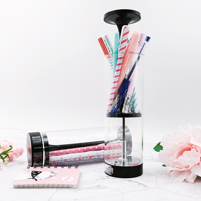 Newmebox Lifting Etui Cartoon Patroon Penhouder Grote Capaciteit Briefpapier Doos Codeslot Home Office School Opbergtas