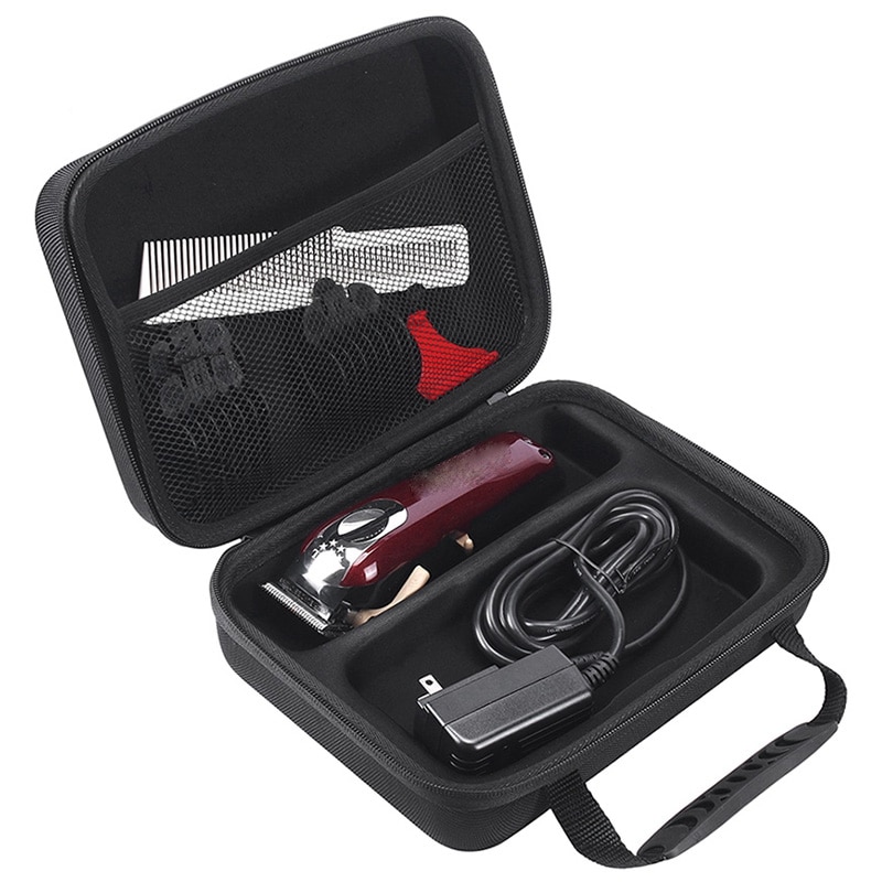 Carrying Case Zipper Pouch Eva Travel Bag For Wahl Cordless ic Clip #8148/#8504 With Hair Cutter Salon Cape