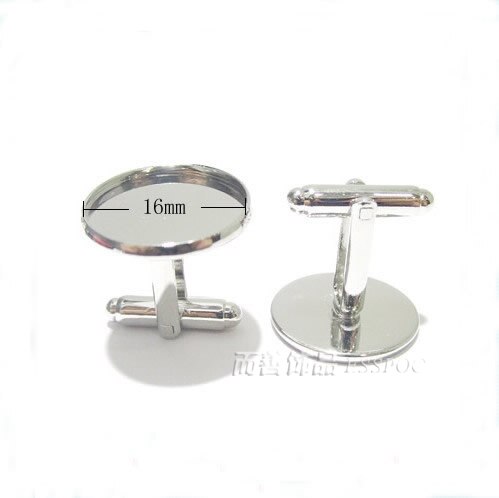 10 Stck Manschettenknöpfe Basis 16 MM Glas Cabochon Legierung Manschette Manschettenknöpfe Basis passen DIY Schmuck Material Handgemachte Freunde