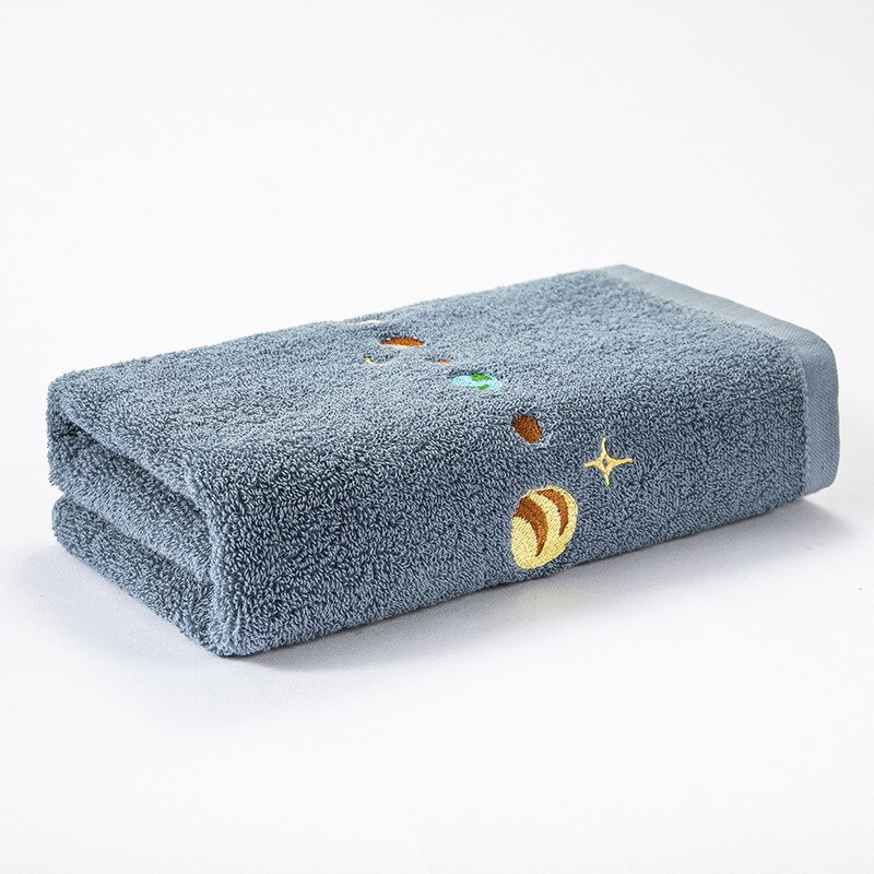 40*90Cm Planeet Katoen Handdoek Borduren Verdikking Mannen En Vrouwen Handdoek Geborduurde Badhanddoek Grote Badstof absorberende Handdoek
