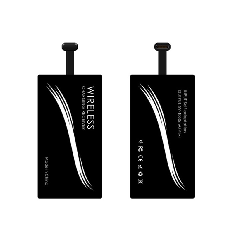 Drahtlose Lade Universal Leichte, Tragbare Schwarz Cradle Empfänger Modul Ersatz Für Typ-C Handys DC 5V