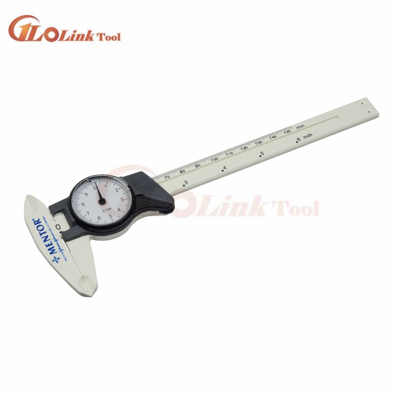 double needle 150mm 0.02mm 0.001&quot; stainless steel dial vernier caliper dial gauge plastic dial caliper meas