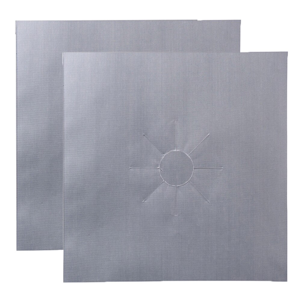 2PCS Teflon Coated Glass Fiber Cloth Reusable Foil Gas Hob Range Stovetop Burner Protector Liner Cover For Cleaning Kitchen Tool: Default Title