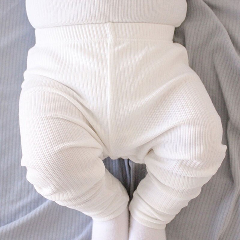 Pantalones de punto para bebé, ropa para niño y niña, estilo de , pantalones largos informales de Color sólido, primavera y otoño