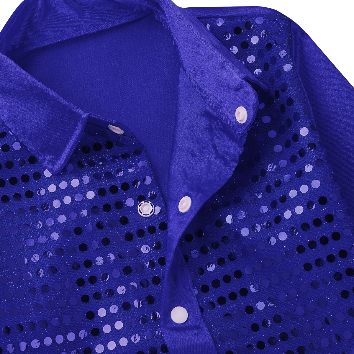 Iiniim-ropa para niños, camisa de cuello italiano con lentejuelas para coro, baile de Jazz, actuación, de bodas, camisas formales
