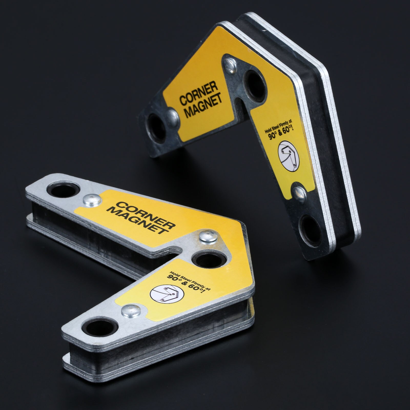 2Pcs Strong Welding Corner Magnet Holder Industrial Internal &amp; External Right Angle Fixator 60 90 Angle Neodymium Magnetic Clamp