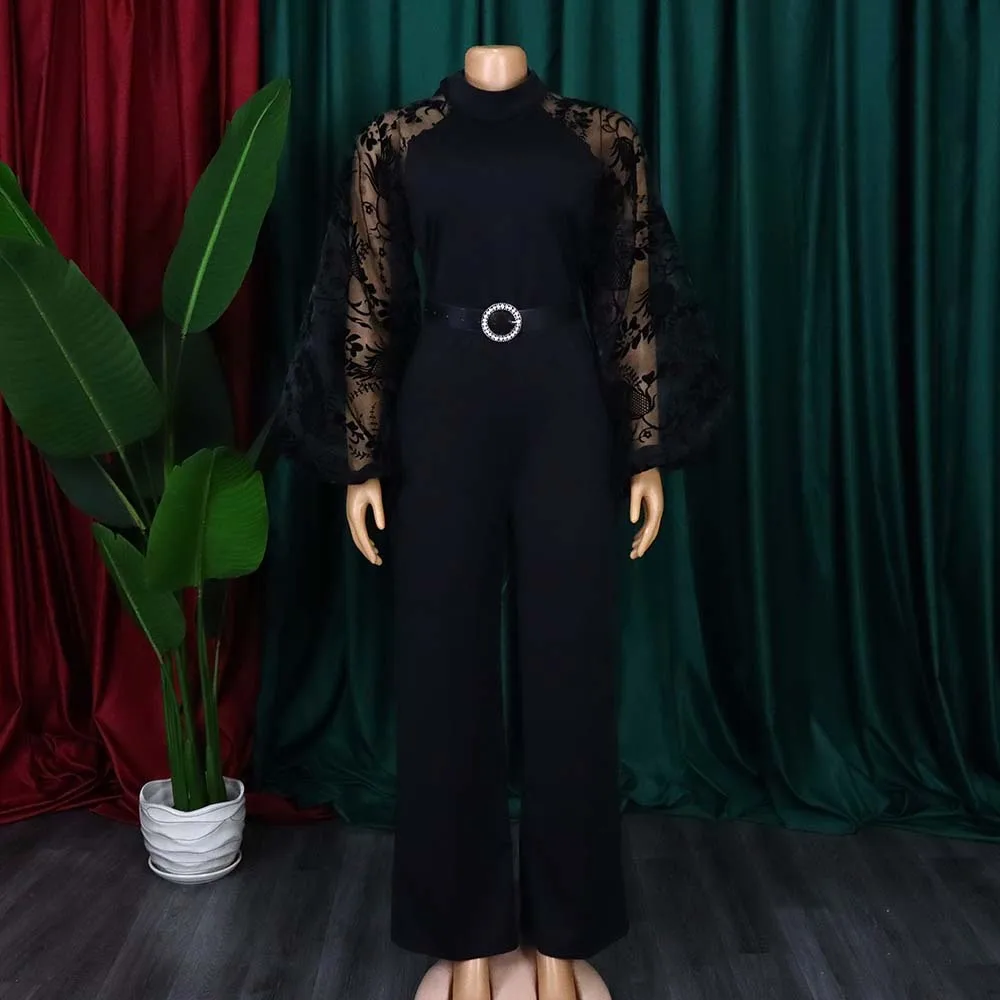 Mesh jumpsuit kvinder hvide overalls fest blonde sparkedragter i bodysuit ét stykke langærmet sommer lange bukser  y2k forår arbejde