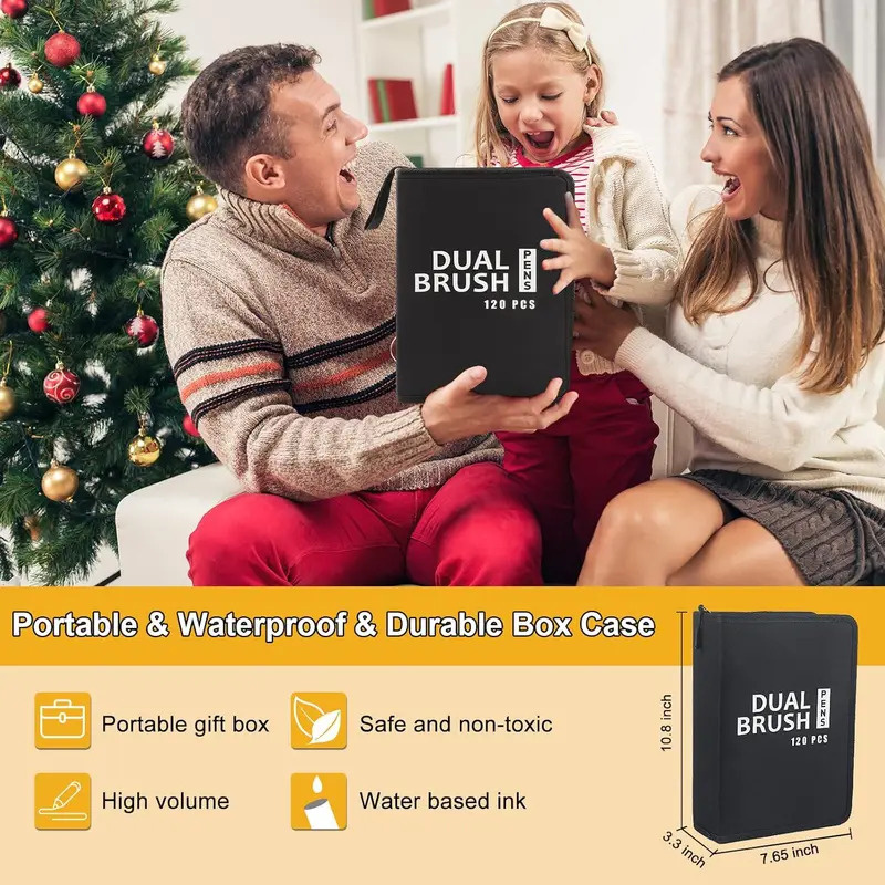 Dual Tip Marker Set: Fineliner & Brush Tips, Felt Pens – Art Markers for Watercolour, Calligraphy & Drawing