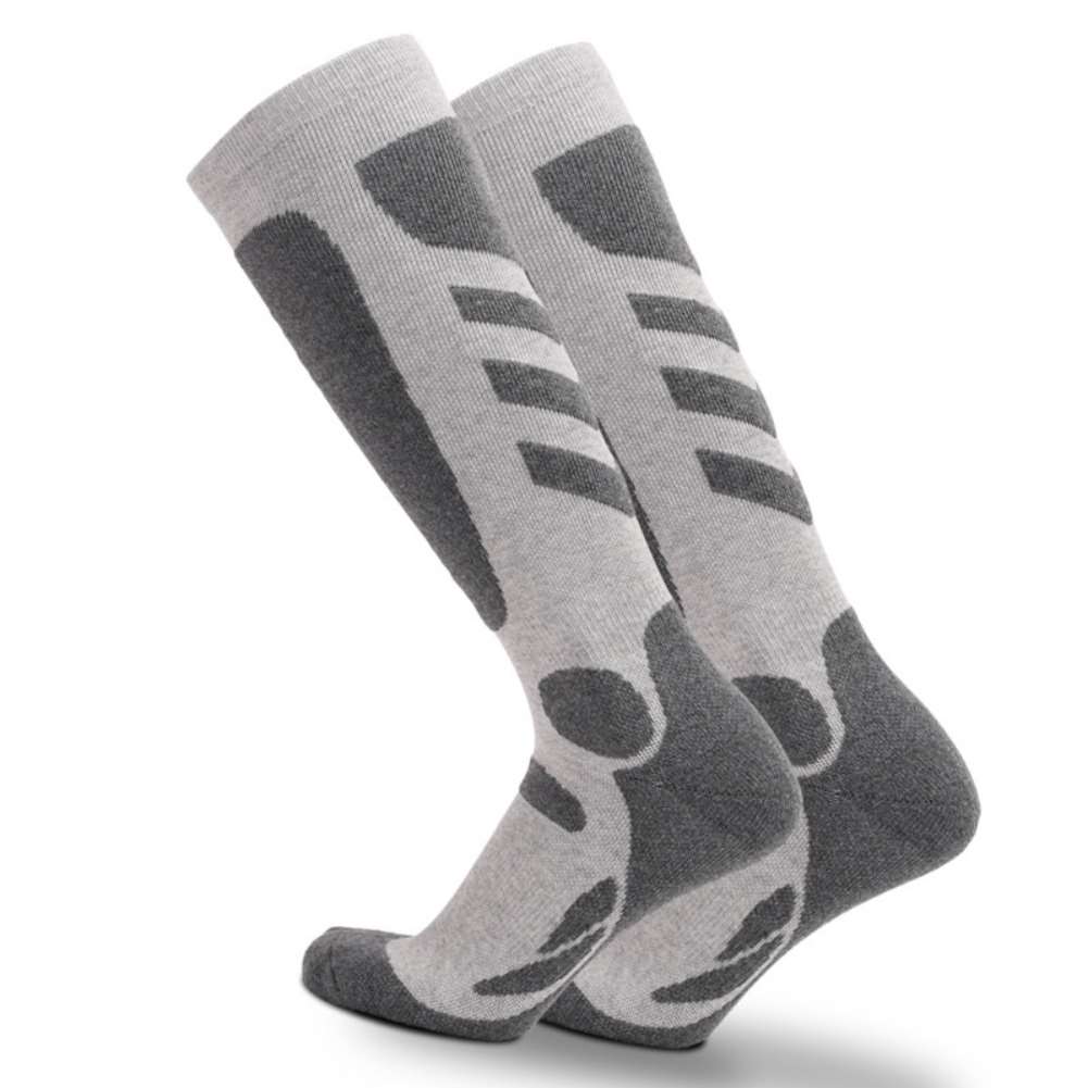 2 paar thermosocken für damen und herren, freundlicher, dicke baumwolle, warm, wintersocken, fahrradsocken, draussen-snowboardsocken, wandersocken, beinwärmer: H / Xl