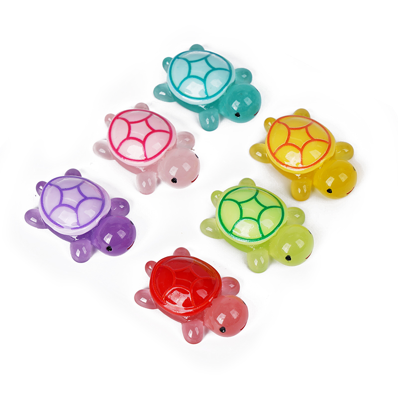 Mini leuchtende Schildkröte Home Decor Landschaftsbau Harz Handwerk leuchtende Schildkröte Garten Aquarium Miniaturen Ornament Aquarium Dekoration