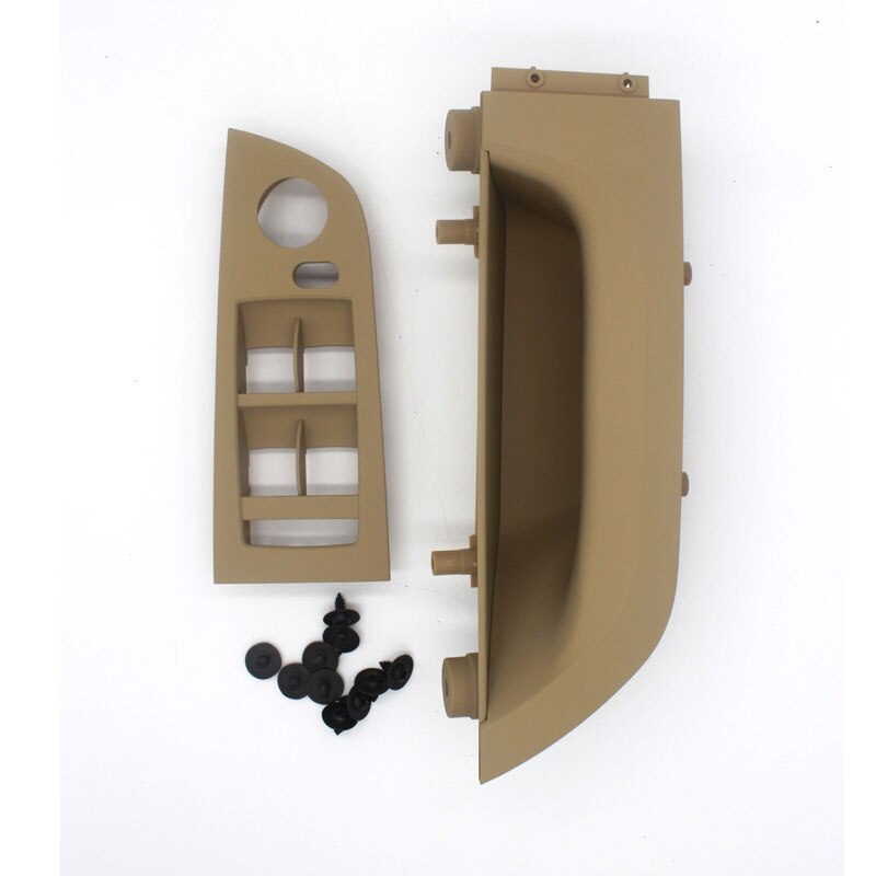 Maniglia Interna Maniglie Interne Per BMW Serie 3 E90 E91 316 318 320 325 328 Maniglia Interna Per Auto Pannello Porta Interna Tirare Copertura Grigio Beige Nero Sinistra Destra(Black(on The Left