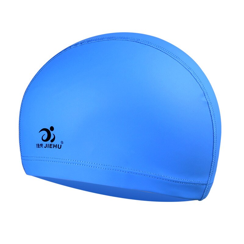 Casquette de natation pour Sports aquatiques, cheveux longs, Super élastique, utilisé pour femmes et hommes adultes: Blue