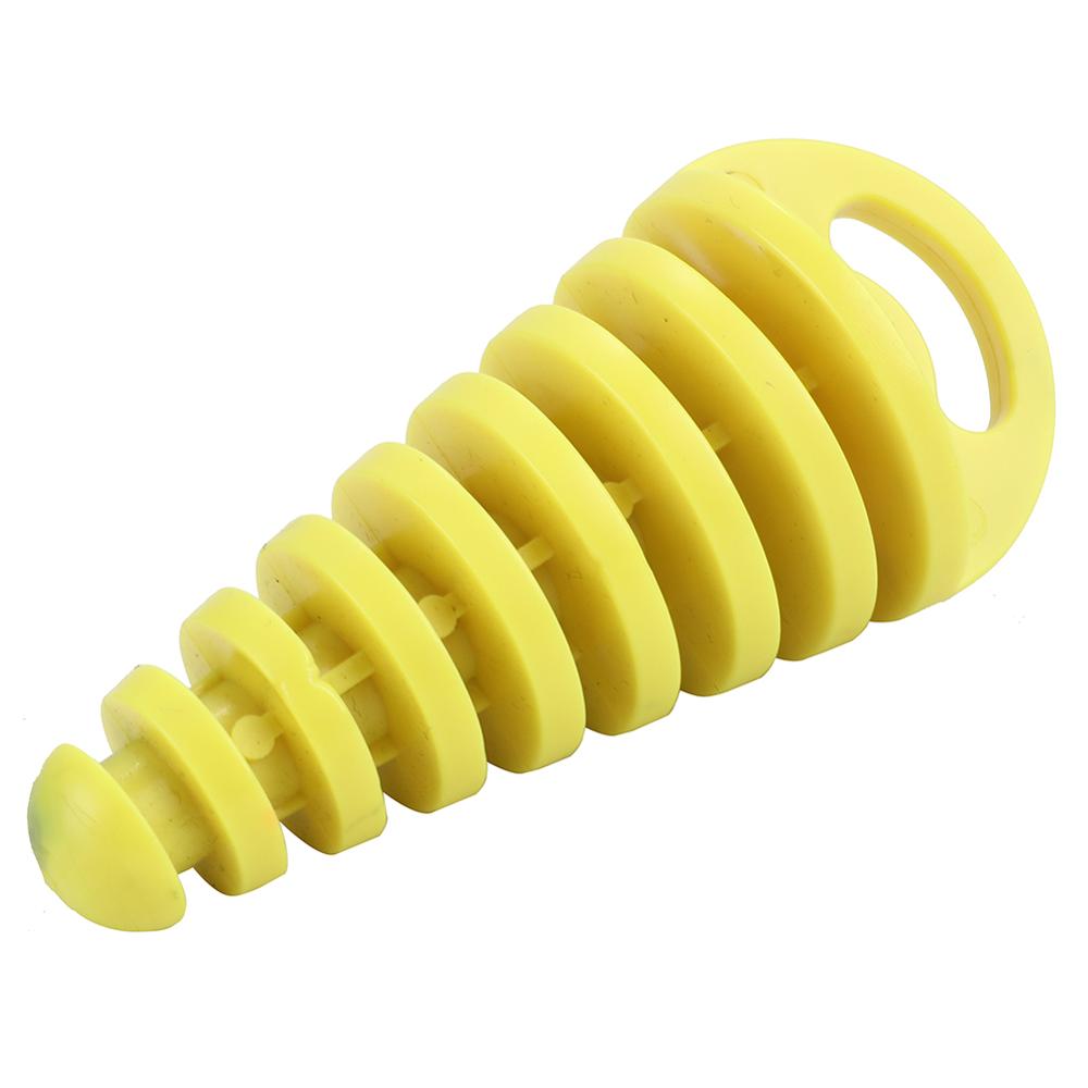 1 stk pvc air-bleeder stik udstødning lyddæmper lyddæmper vaskeprop rørbeskytter motorcykel udstødningsrør motocross udstødning: Gul