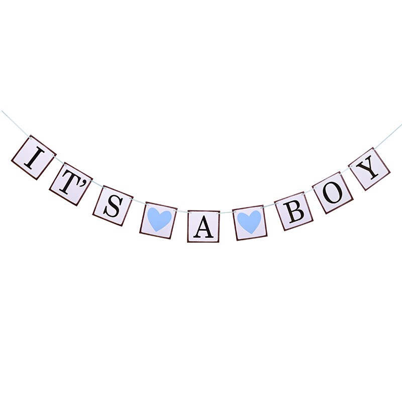C'est un garçon ou une fille bannière rose bleu papier lettre guirlande pour bébé douche décoration sexe révéler fête fournitures banderoles bannières: B01