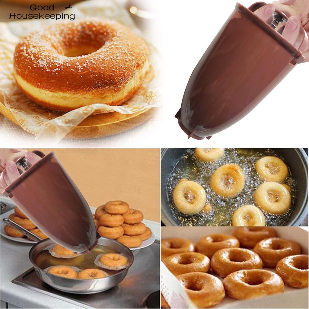 Donut form nem hurtig bærbar donut maker manuel vaffel dispenser donut maskine arabisk vaffel plast let dyb