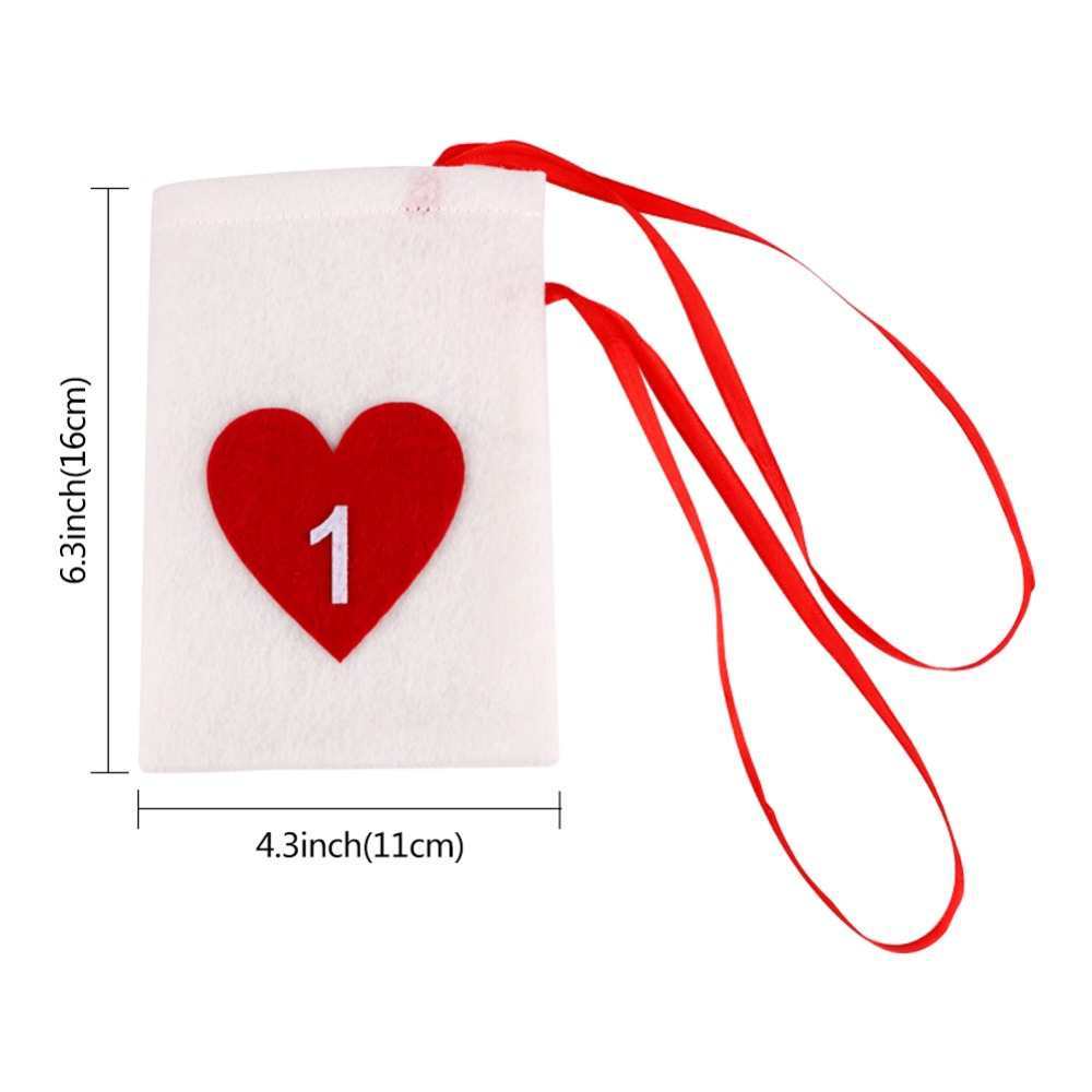 Christmas Bags Calendar Countdown Felt Bag Candy Storage Pouch DIY Christmas Advent Calendar Bag Christmas Decor