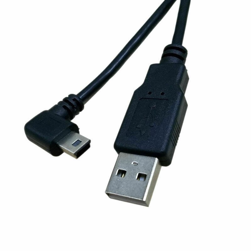90 Degree Angle USB 2.0 A Male to Mini B 5 Pin right/Left/up/down Male Cable Adapter 0.25m
