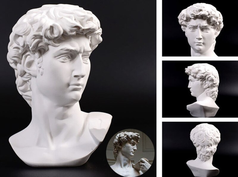 David Sculpture Mini Portraits Resin Statue for Home Decoration Modern Art Craft Furnishing Sketch Sculpture Living Room Decor