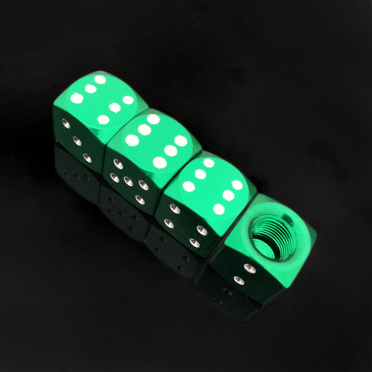 4 stk sykkeldekk luftventilhette terningdekk dekkventilhetter auto terninger bil aluminium hjulstamme tilbehør