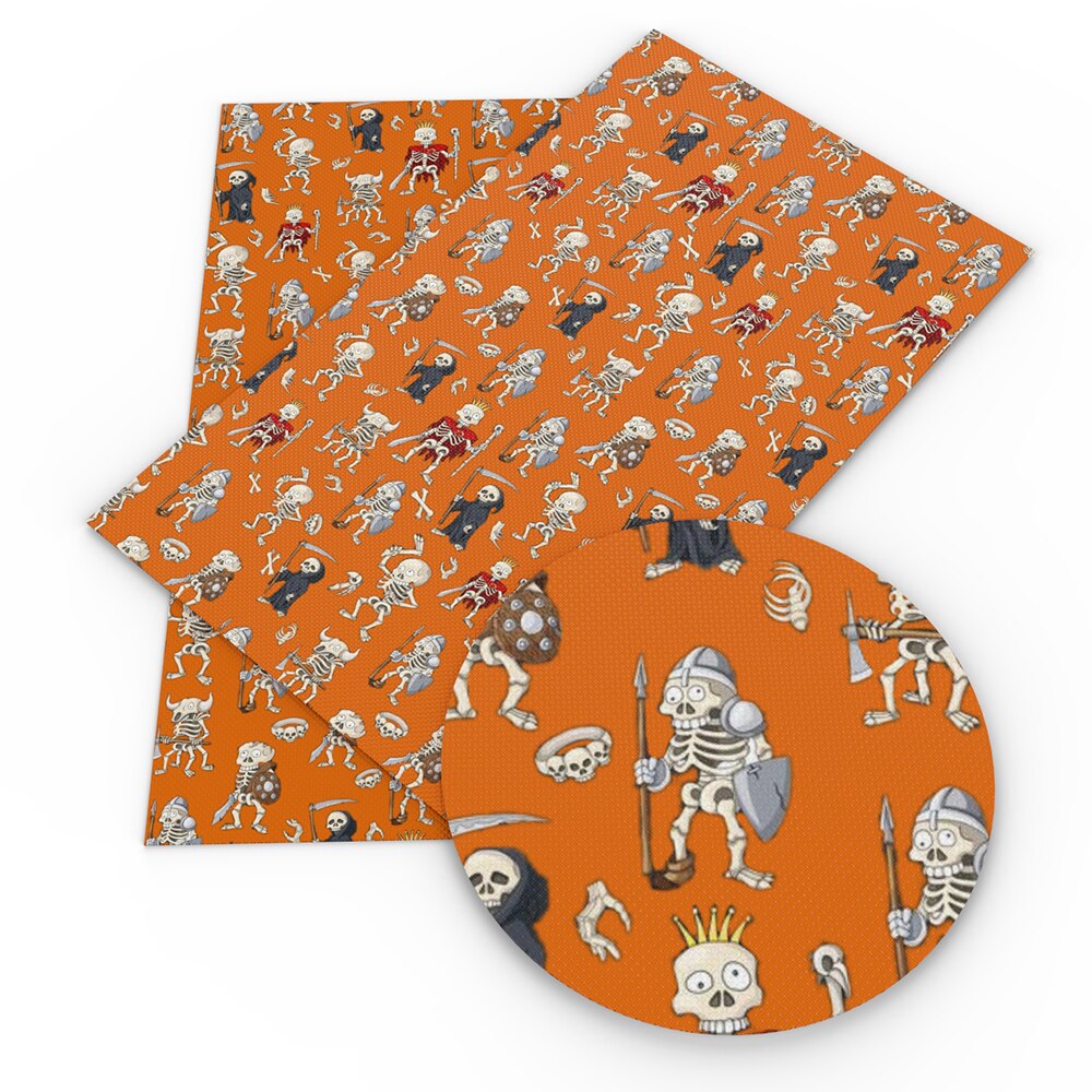 David accessoarer 20*34cm halloween-serien dödskalletryckt konstläder i konstläder för bågar diy handgjorda material ,1 yc 12010: 1109042001