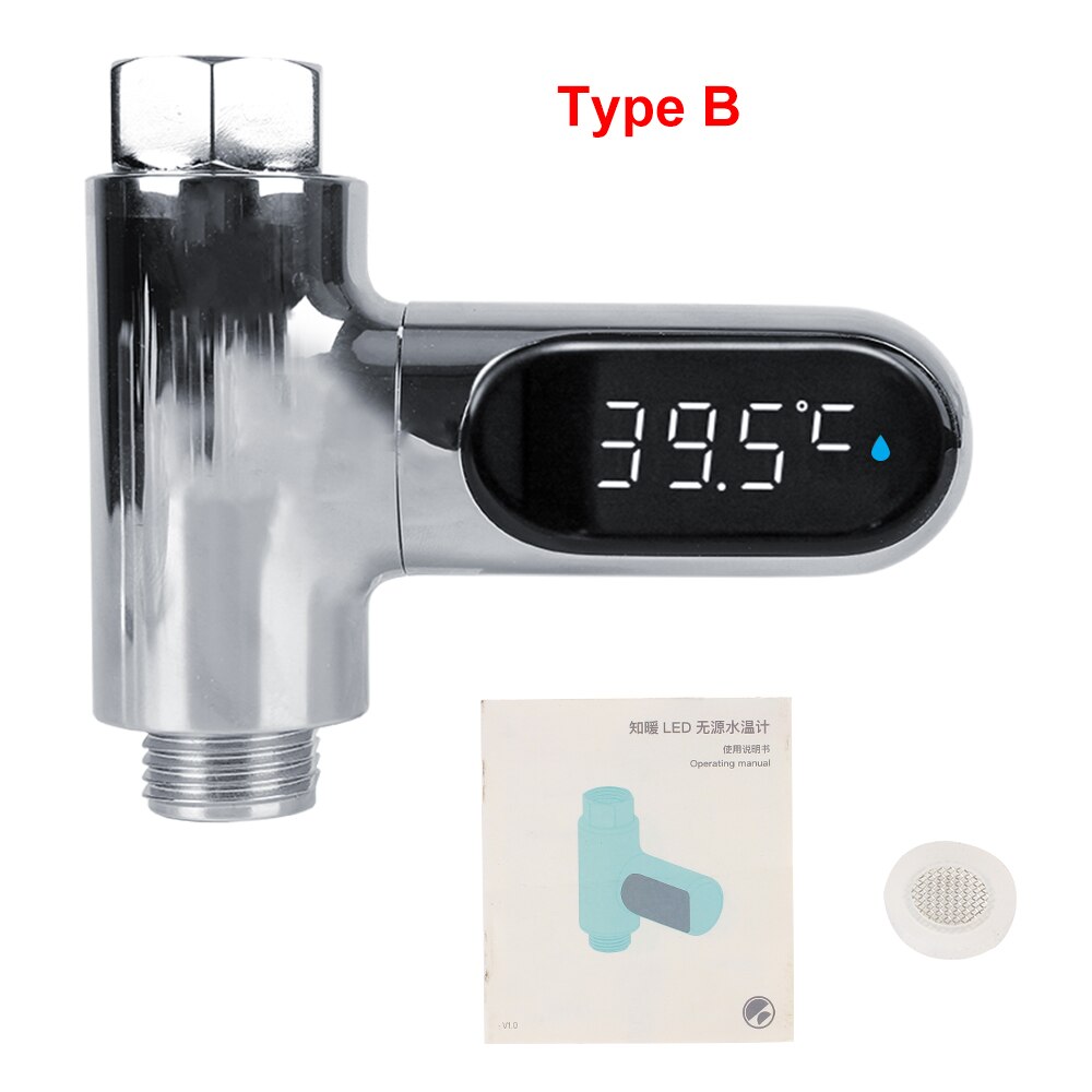 Bathing Temperature Meter Shower Faucets Water Thermometer LED Display Home Tub Water Temperature Monitor Electricity: Second generation