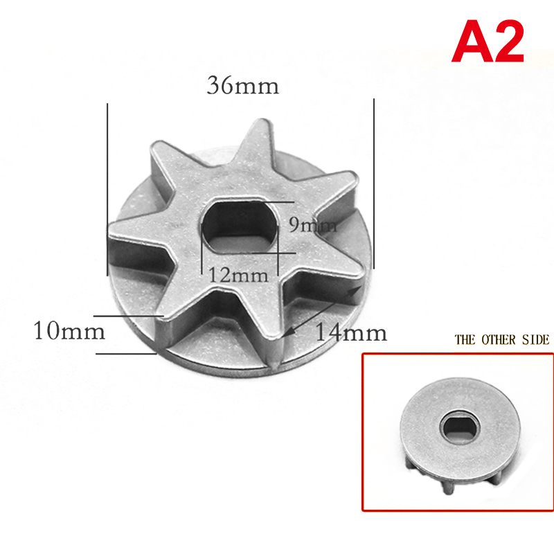 For 405/5016/6018 Gear Asterisk Electric Chain Saw 7/6/3 Tooth Industrial Chainsaw Chain Gear Sprockets Drive Replace Sprocket: Light Grey