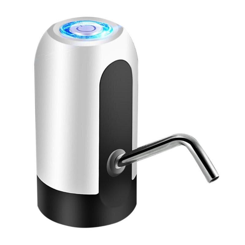 Bærbar automatisk elektrisk vand mini vanddispenser drikke switch usb genopladelig vandpumpemaskine til flaskevand: Hvid