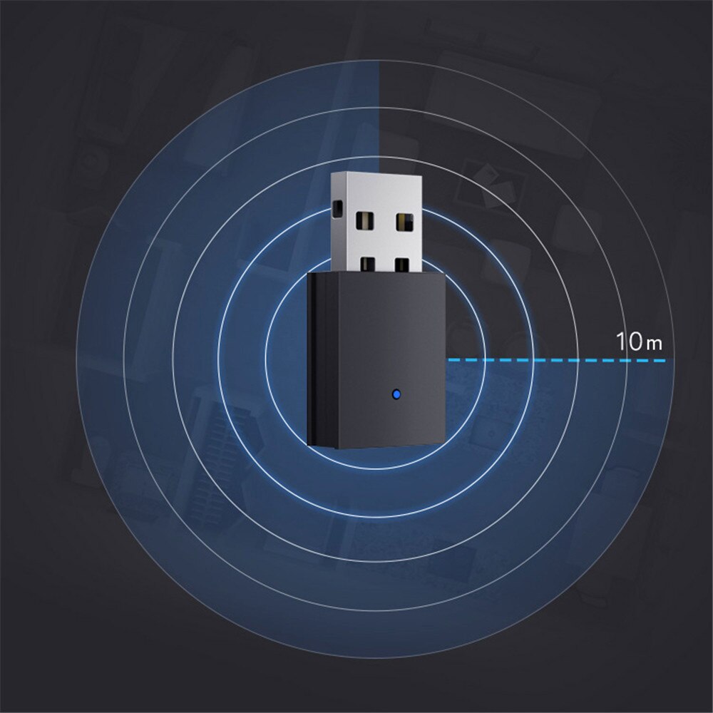 Kebidu Wireless Bluetooth 5.0 Mini USB Adapter for Speaker Headset Bluetooth Music Audio Transmitter For Computer: Default Title