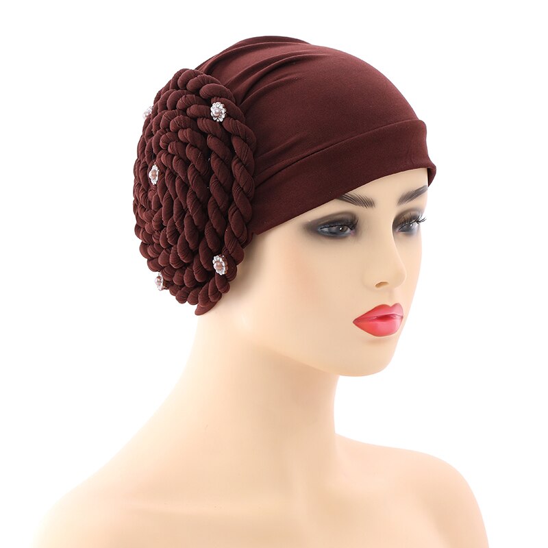 Trendiga flätor turban huva arab wrap huvudduk klar att bära hijab hatt muslimsk huvudbonad kvinna inre hijab turbante mujer: 8