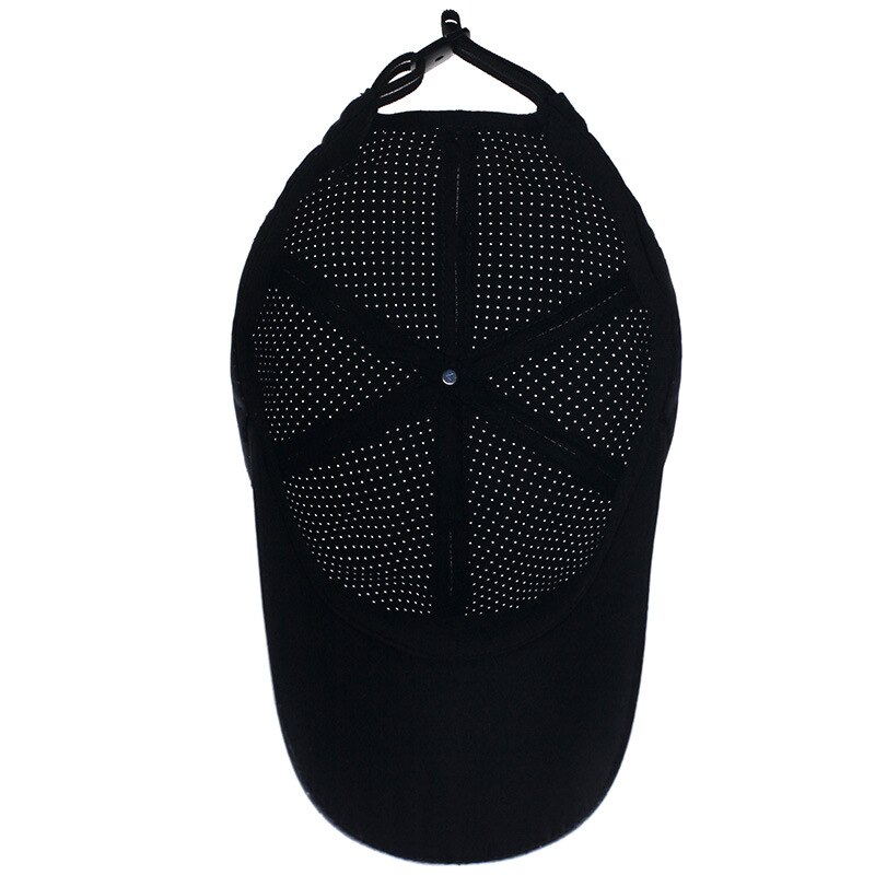 Gorra de malla de secado rápido para hombre y mujer, gorro transpirable con Cierre trasero, unisex