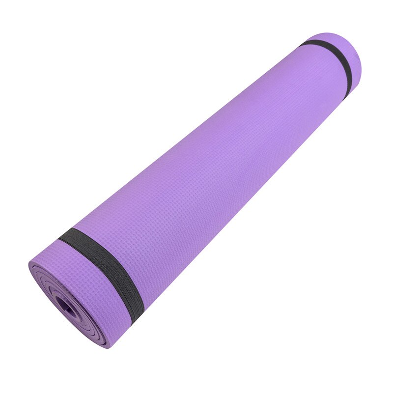 Yoga Mat Met Antislip , Extra Grip Eenvoudige Effen Kleur Fitness Oefening Mat: Paars