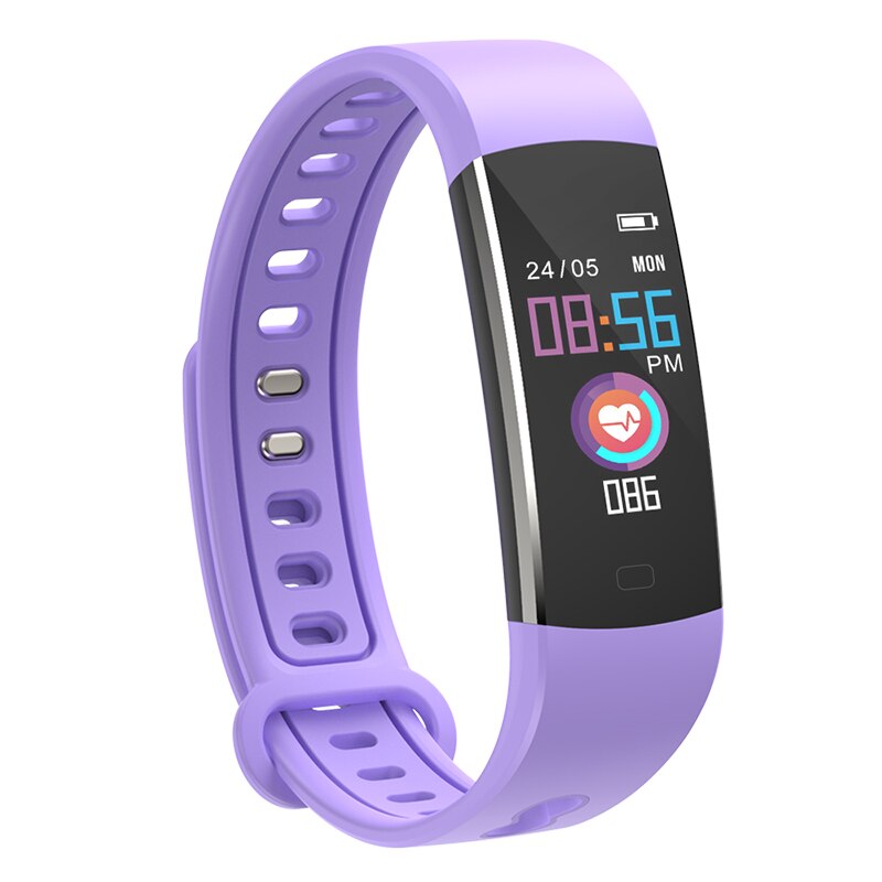 BingoFit Kids Smart Wristbands with WeChat Authentication Fitbits with Blood Pressure Watches Sports Fitness Tracker Smart Bands: 803 Purple