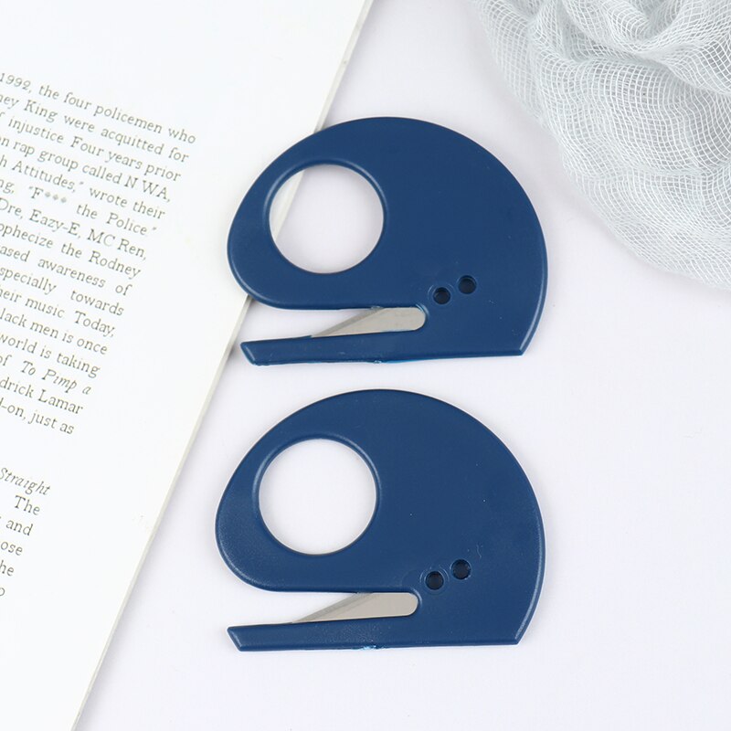 Plastic Letter Opener Mini Sharp Letter Mail Envelope Opener Safety Papers Guarded Cutter Blade Office Equipment