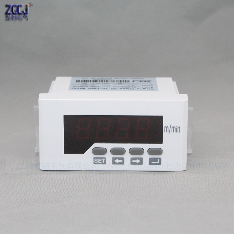 4-20mA DC or 0-10V DC input Digital Line speedometer Tachometer 0-9999 m/min speed meter