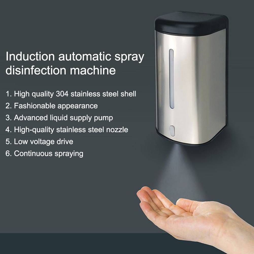 Automatisk sæbedispenser berøringsfri hånddesinfektionsmaskine gratis berøringsfri desinficeringsmiddel badeværelse dispenser smart sensor