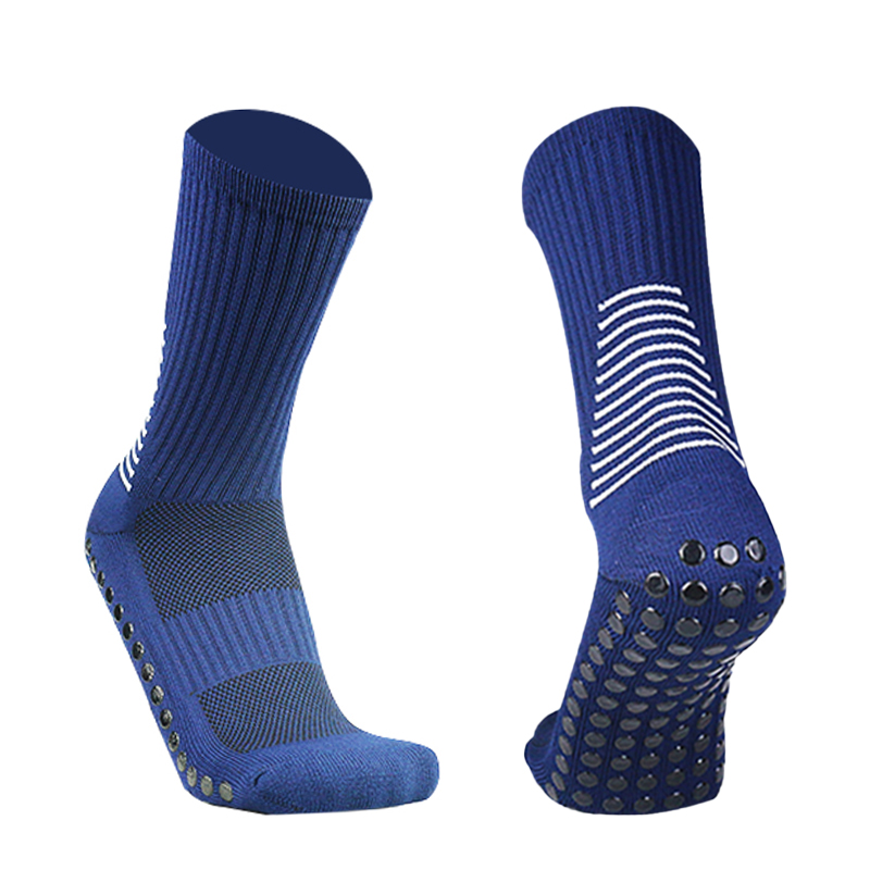 Mens Womens Heel Shield Pattern soccer Socks Sports Square Silicone Non-Slip Football Socks calcetines antideslizante futbol: GRAY
