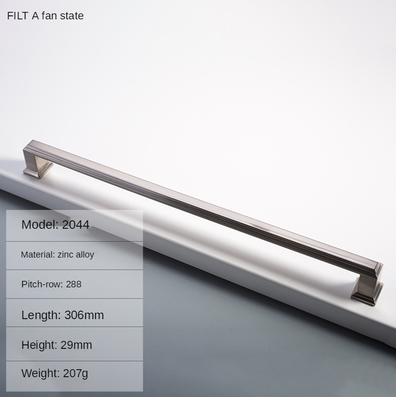 Cabinet Handles Modern Cabinet Handle Square Furniture Hardware Stainless Steel Kitchen Door Knob Cupboard Wardrobe Drawer Pulls: 288-Bright nickel